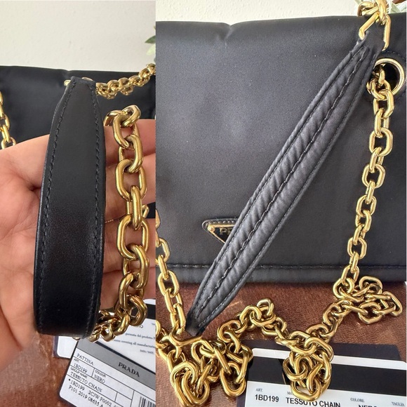 Authentic PRADA Tessuto 1BD199 Chain Bag - Picture 11 of 14